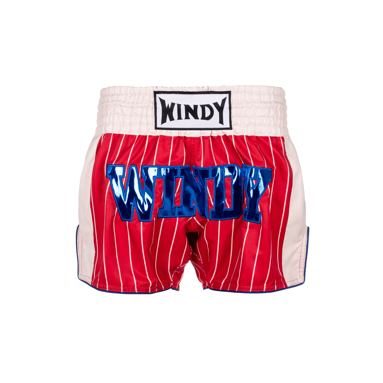 Muay Thai Shorts - Retro 2.0 - Striped Red/White/Blue