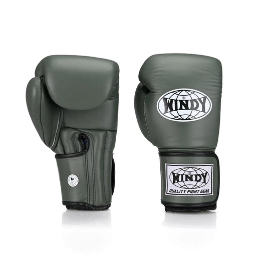 Proline Leather Boxing Glove - Army Green