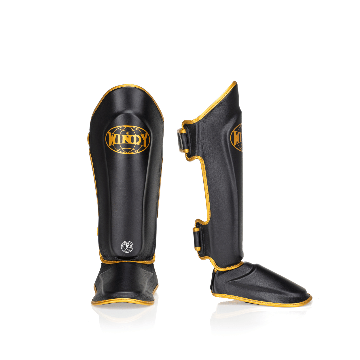 Proline Gold Leather Shin Guard - Black - Windy Fight Gear B.V.