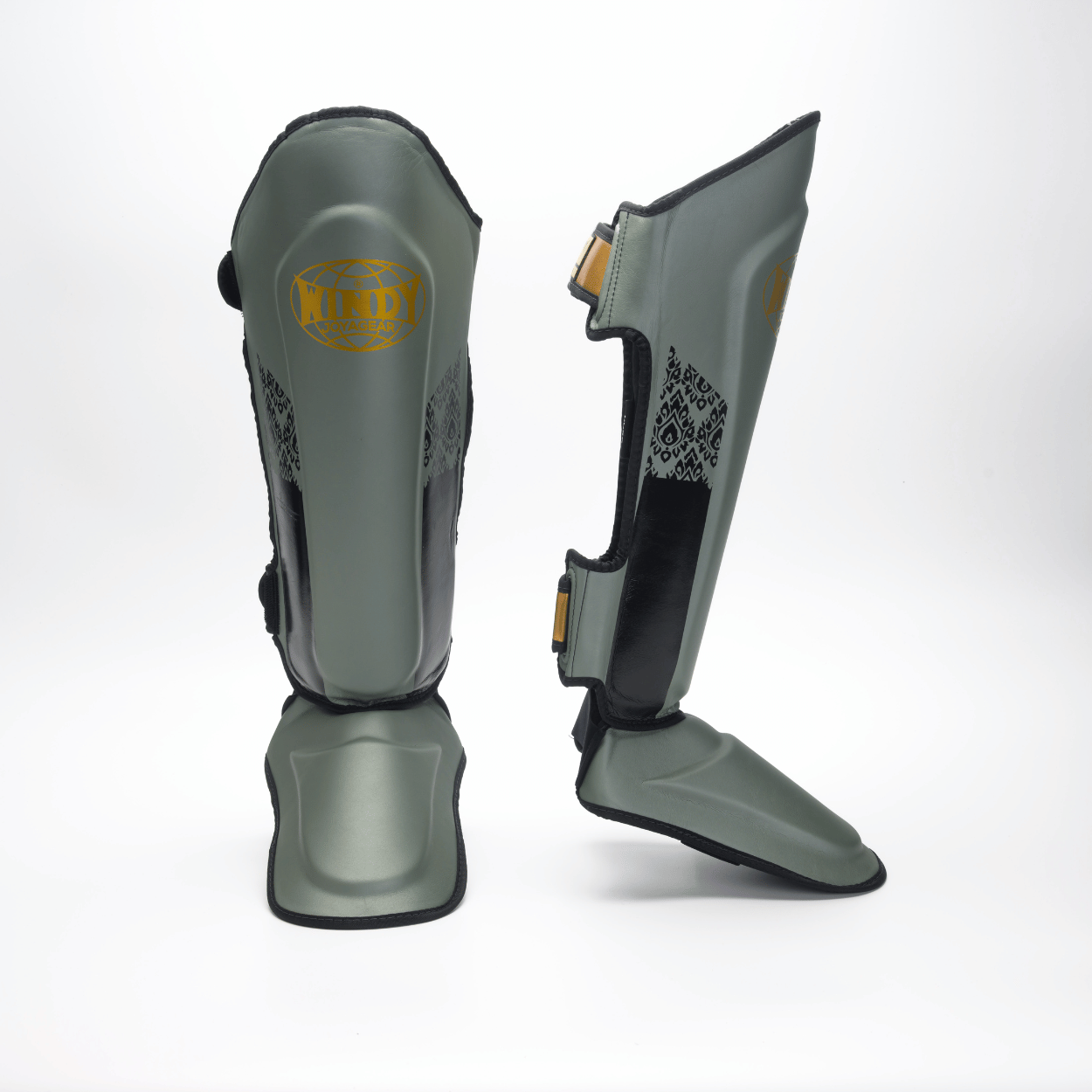 Windy x Joya - Proline Shin Guard - Green/Gold - Windy Fight Gear B.V.
