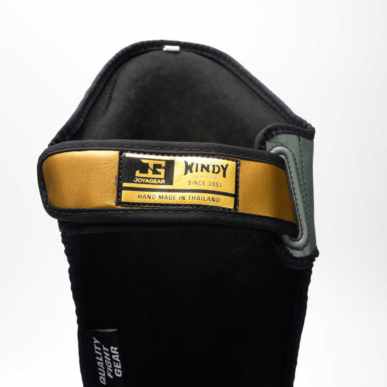 Windy x Joya - Proline Shin Guard - Green/Gold - Windy Fight Gear B.V.
