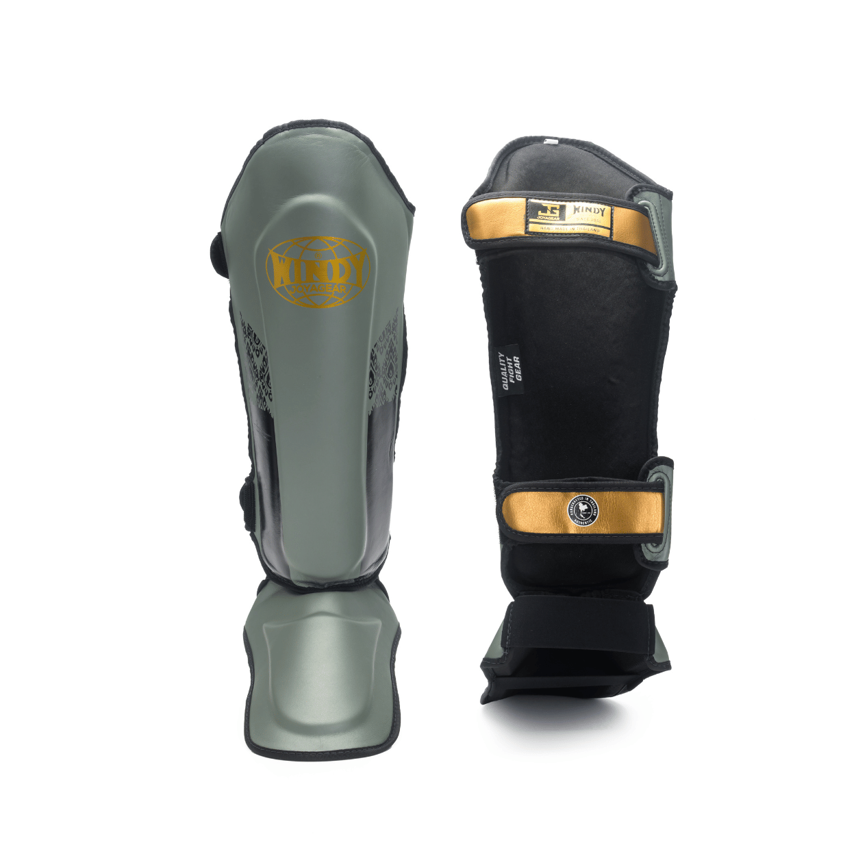 Windy x Joya - Proline Shin Guard - Green/Gold - Windy Fight Gear B.V.