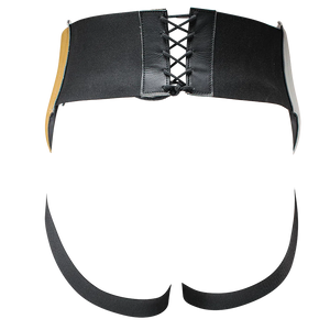 White & Gold Groin Guard - Pro boxing series
