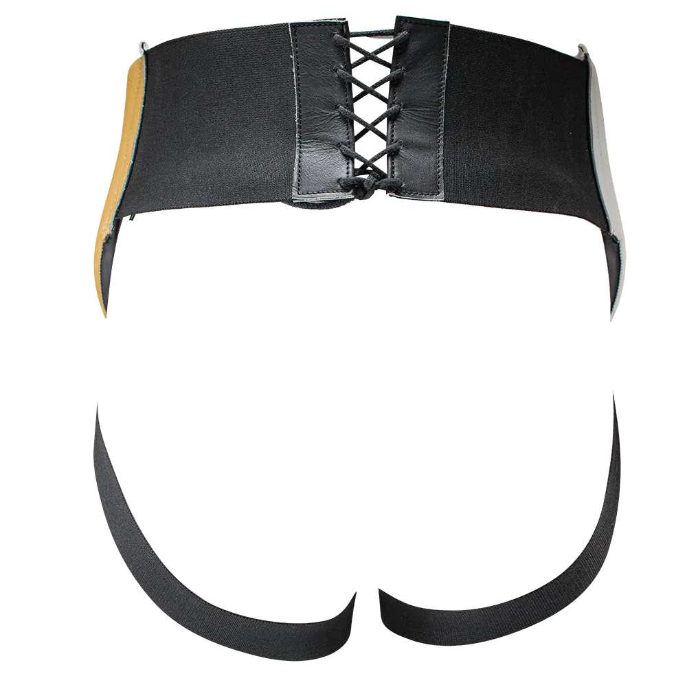 White & Gold Groin Guard - Pro boxing series