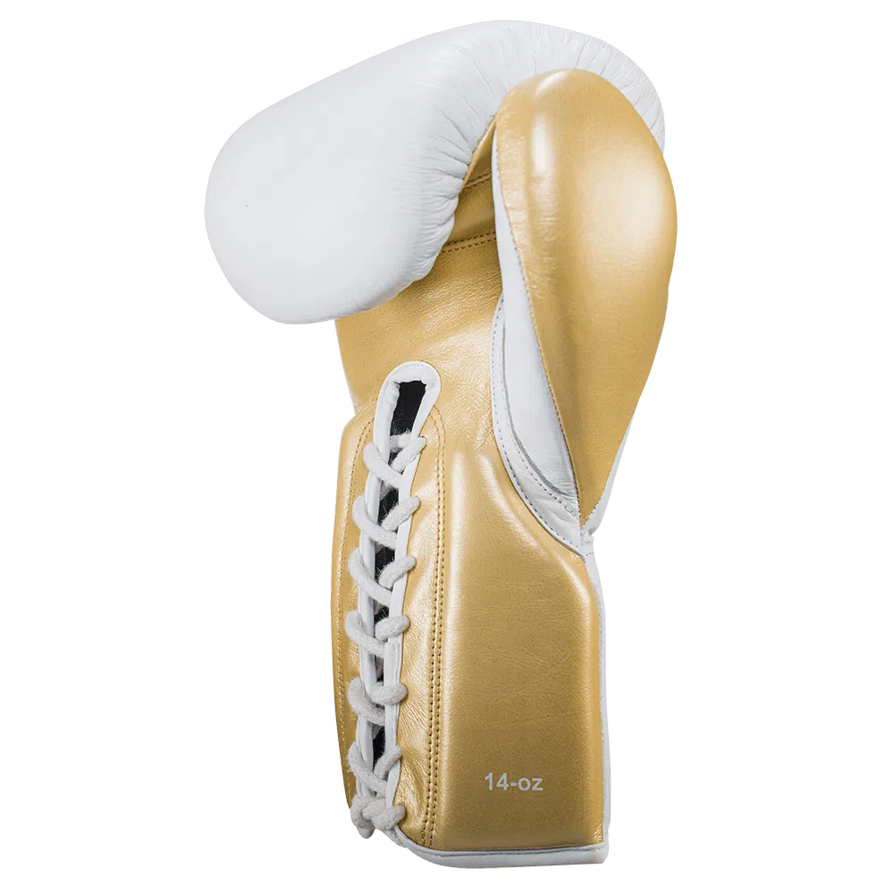 White & Gold Lace-up - Pro boxing series