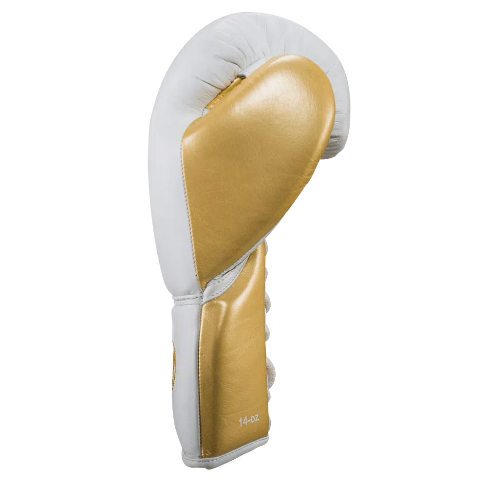 White Gold Lace up Pro boxing series Windy Fight Gear