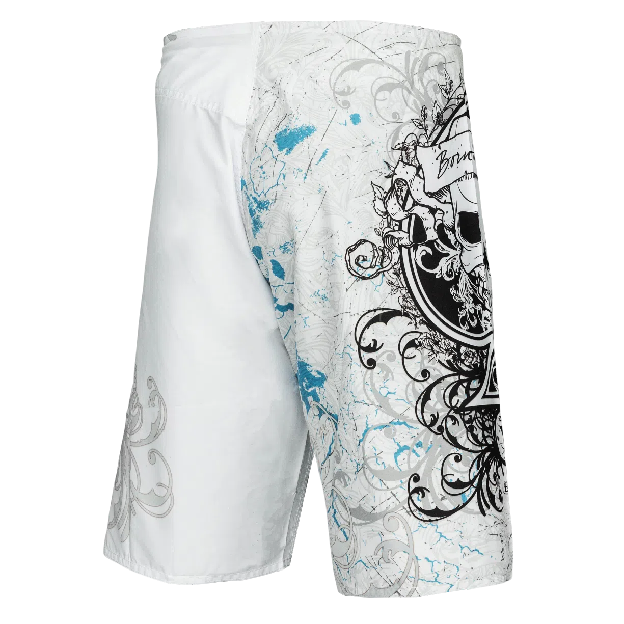 Windy White Skull MMA Shorts