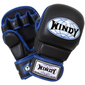 Windy MMA Hybrid Gloves - Blue Black - Windy Fight Gear