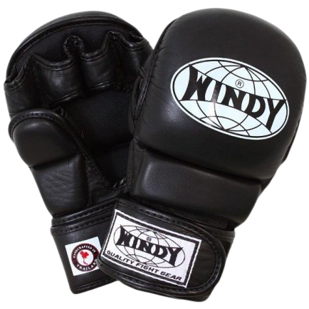 Windy MMA Hybrid Gloves - Black - Windy Fight Gear
